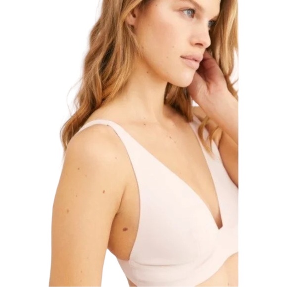 Free People Erin Scuba Bralette Mooncake Pink Size XS - Picture 6 of 7